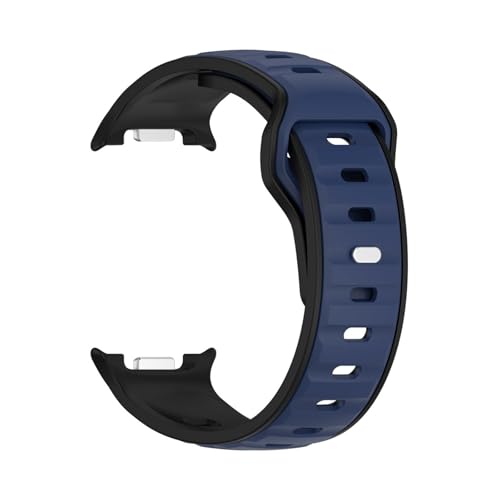 Silikon-Loop-Sportarmband for Samsung Galaxy Watch 8 40MM 44MM, ersetztes Armband for Galaxy 8 Classic 46MM Zubehör(Black blue,For Watch8 44mm) von PPzsyxx