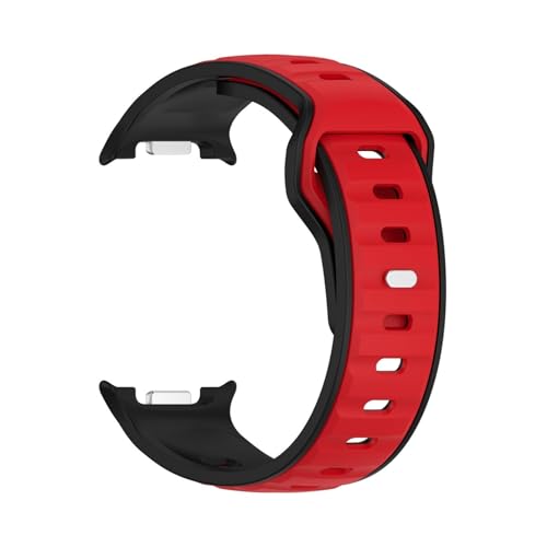 Silikon-Loop-Sportarmband for Samsung Galaxy Watch 8 40MM 44MM, ersetztes Armband for Galaxy 8 Classic 46MM Zubehör(Black red,For Watch8 Classic) von PPzsyxx