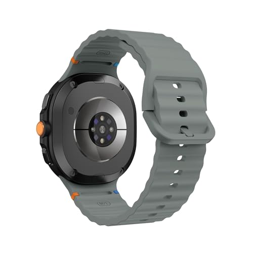 Silikon-Wellen-Näharmband for Samsung Galaxy Watch 8 40mm 44mm 8Classic 46mm Band Sportarmband Correa Zubehör(Gray,For Watch 8 40mm) von PPzsyxx