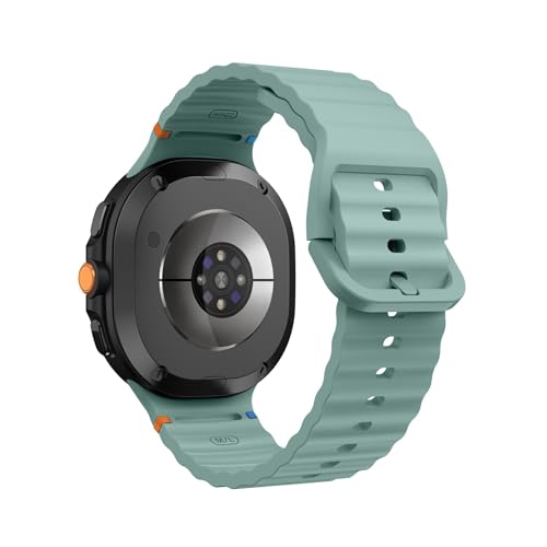 Silikon-Wellen-Näharmband for Samsung Galaxy Watch 8 40mm 44mm 8Classic 46mm Band Sportarmband Correa Zubehör(Green,For Watch 8 44mm) von PPzsyxx