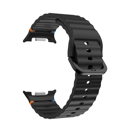 Silikonband for Samsung Galaxy Watch 8 40 mm 44mm Correa pulseira Armband for Galaxy Watch8 Classic 46mm Sportarmband Zubehör(Black,For Watch 8 40mm) von PPzsyxx