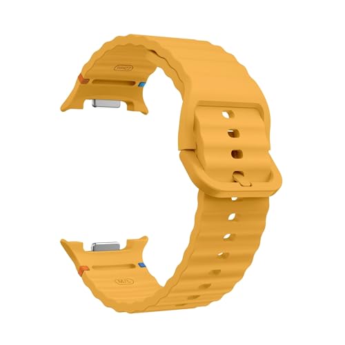 Silikonband for Samsung Galaxy Watch 8 40 mm 44mm Correa pulseira Armband for Galaxy Watch8 Classic 46mm Sportarmband Zubehör(Yellow,For Watch 8 44mm) von PPzsyxx