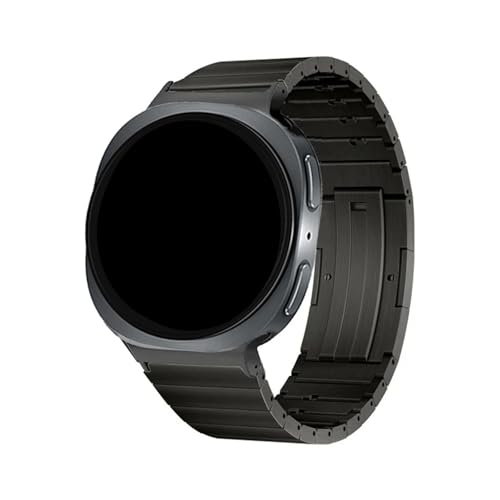 Titan-Metallarmband for Samsung Galaxy Watch 8 40/44mm, Classic 46mm, modisches Schnellverschluss-Armband for Galaxy Ultra 47mm Zubehör(Black,For Watch 8 Classic 46mm) von PPzsyxx