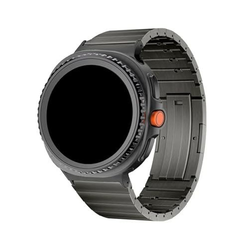 Titan-Metallarmband for Samsung Galaxy Watch 8 40/44mm, Classic 46mm, modisches Schnellverschluss-Armband for Galaxy Ultra 47mm Zubehör(Titanium gray,For Watch 8 Classic 46mm) von PPzsyxx