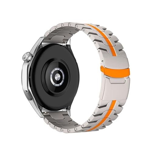 Titanarmband for Huawei Watch GT 4 46 mm Band GT 4 Pro 3 Ultimate for Honor GS 3 Pro MagicWatch Armband 22 mm Metallarmband(Titanium Orange,For Honor MagicWatch) von PPzsyxx