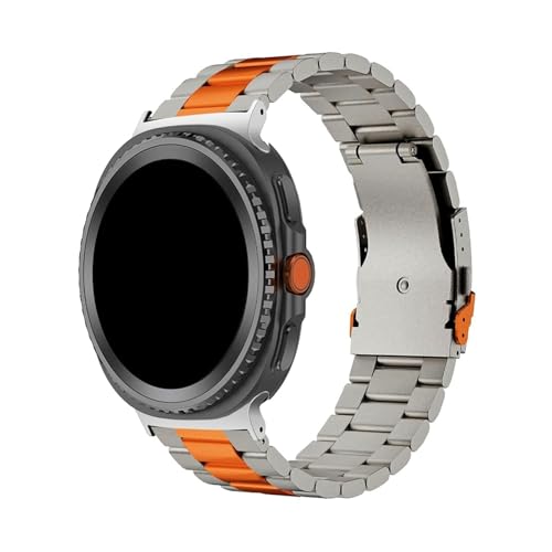 Titanarmband for Samsung Galaxy Watch 8 Ultra2 Band Herrenarmband for Galaxy Ultra 47 mm ersetztes Armband Zubehör(Titanium orange,For Watch 8 Ultra 2) von PPzsyxx