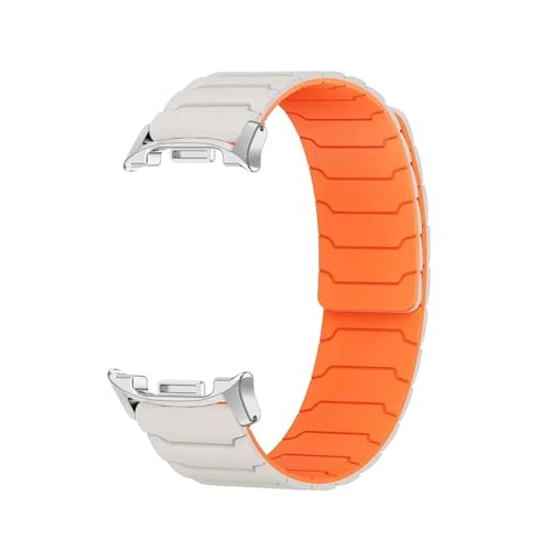 Weiches Silikonband for Samsung Galaxy Watch 8 44mm 40mm, Ersatz-Schlaufenarmband for Watch8 Classic 46mm, Zubehör Zubehör(Starlight orange,For Watch 8Classic 46mm) von PPzsyxx
