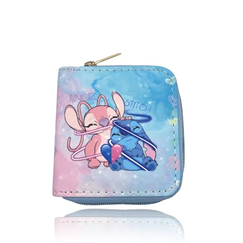 PQKL-party Stitch Portemonnaie Kinder, Stitch Geldbörse, Stitch Geldbeutel Mädchen, Anime Geldbörse Geldbeutel Kinder, Stitch Portemonnaie,Kleingeld Münzbörse,Kurz Brieftasche für Mädchen Jungen von PQKL-party