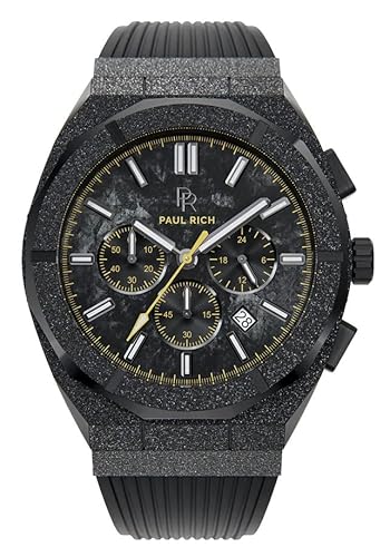 Paul Rich Limited Motorsport LMS03-R Frosted Carbon Yellow Rubber horloge von PR Paul Rich