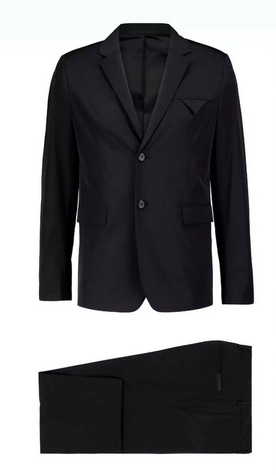 PRADA Anzug Schmaler Sakko Hose Set Tecno Popline Brusttasche mit markanter Klappen-Optik von PRADA
