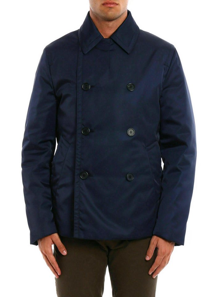 PRADA Outdoorjacke Herren Techno-Nylon Peacoat Cabanjacke Doppelreihig Navy Gesteppt, komfortabel und wärmend von PRADA