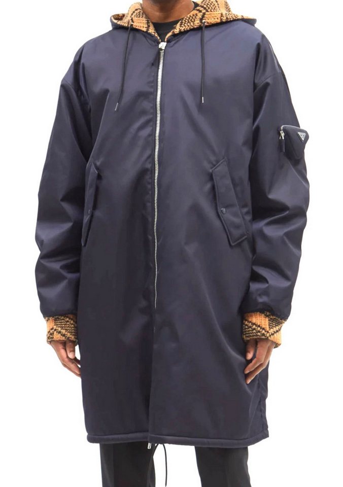 PRADA Parka Oversized Logo-Placket Gabardine Mantel Jacke Unisex Voll gefüttert,komfortabel und isolierend von PRADA