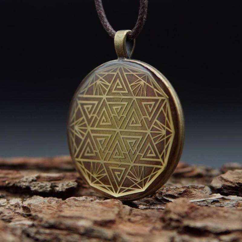 Amulett Mit Hexagram Symbol - Orgonit Heilige Geometrie Orgon Talisman Schmuck Energie Schutz Lichtarbeit Feng Shui von PRANAYUNA