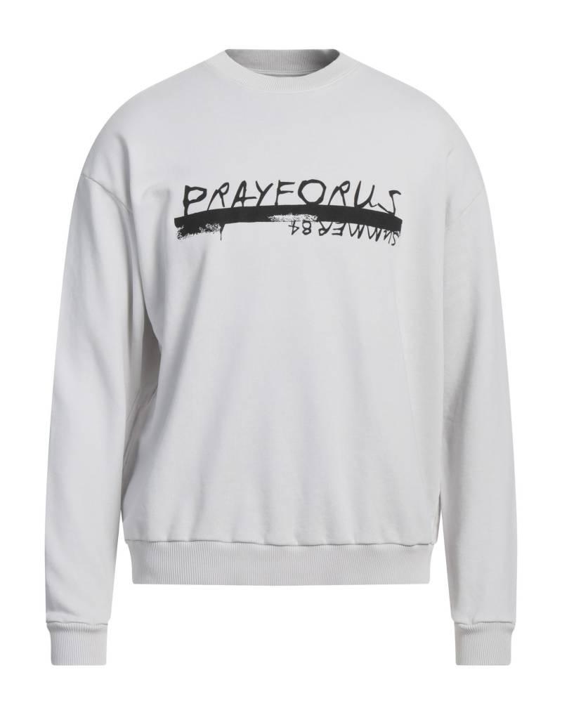 PRAY FOR US Sweatshirt Herren Hellgrau von PRAY FOR US