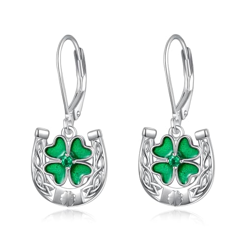 Kleeblatt Ohrringe zum St. Patricks Day vierblättriges Kleeblatt Osterohrringe für Frauen Sterlingsilber 925 4. Juli baumelnde Ohrringe zum Muttertag Hebelverschluss Kleeblatt Ohrringe zum St. Patricks Day vierblättriges Kleeblatt Osterohrringe für Frauen Sterlingsilber 925 4. Juli baumelnde Ohrringe zum Muttertag Hebelverschluss von PRAYMOS