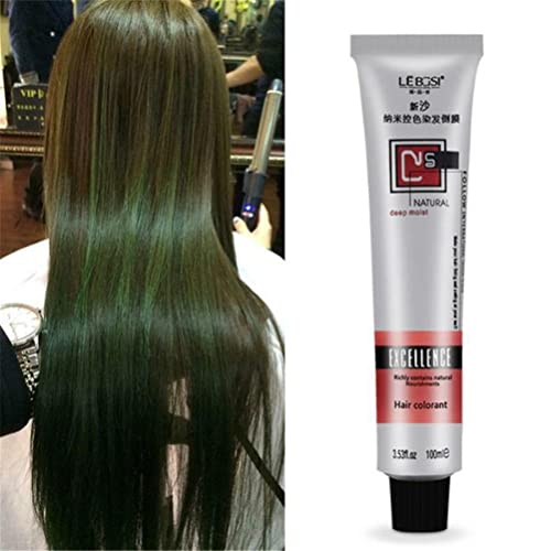 PRDECE Hair Tint Colorant Semi Permanent Long Lasing Hair Cream Color Dye Paint Inverted Hair Dye Cream Modeling Tools for Men and Women, Regain Youth for Your Hair (Green Brown) von PRDECE