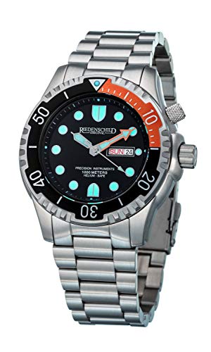 PRECISION INSTRUMENTS RIEDENSCHILD ORIGINAL Taucheruhr 100ATM, Stahl- und Silikonarmband - Miyota 2S60 Uhrwerk - Silber/schwarz/Bronze von PRECISION INSTRUMENTS RIEDENSCHILD ORIGINAL