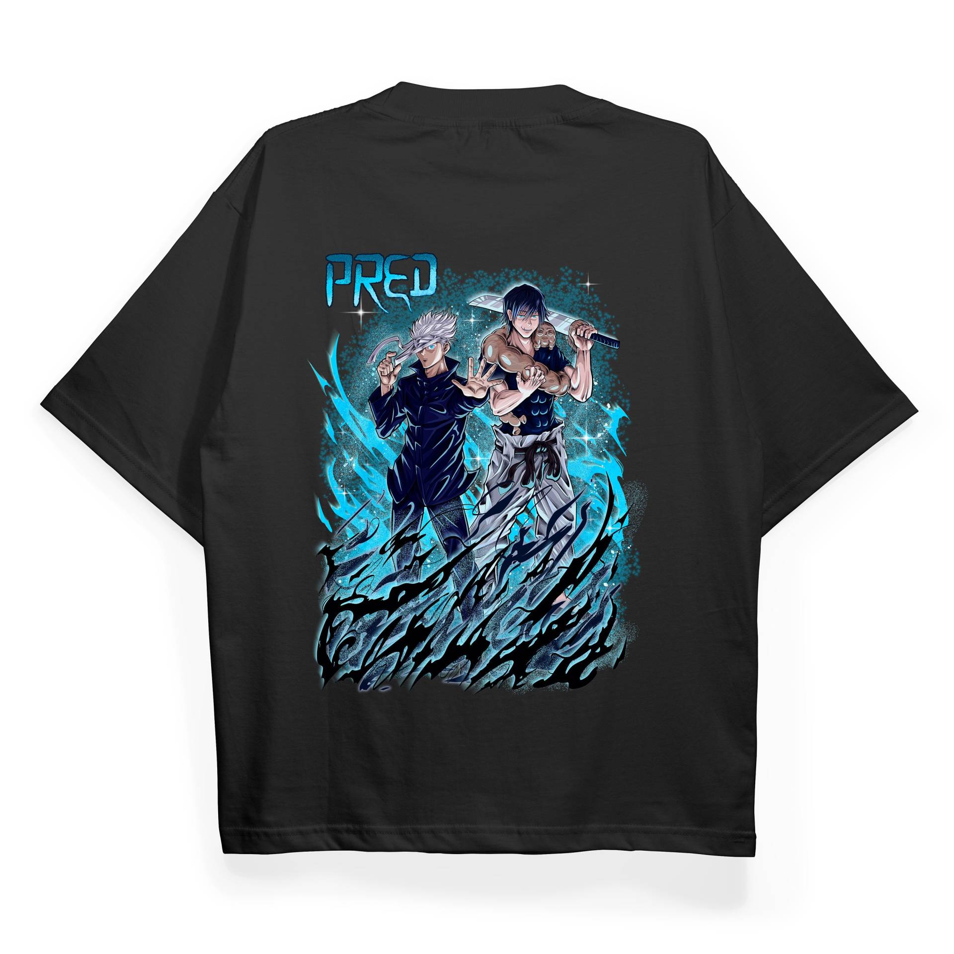 Toji X Gojo Oversized Anime T-Shirt | 100% Organic Cotton Streetwear Clothing, Pumpcover Unisex Made in Germany von PREDclothing