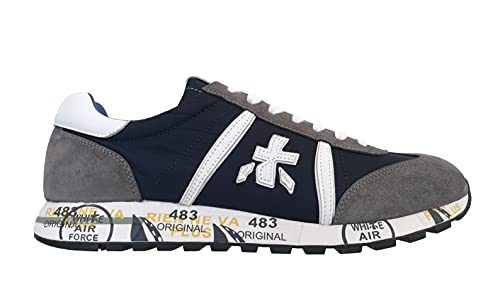 PREMIATA Herren-Sneaker aus Leder und Stoff Lucy_600E blau, Blau - blau - Größe: 40 EU von PREMIATA