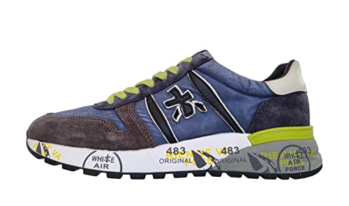 PREMIATA Schuhe Herren Sneaker Wildleder Stoff Lander_5898 Blau, blau, 44 EU von PREMIATA