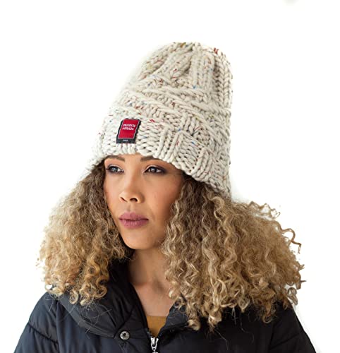 PREMIUMARMADA Dicke Wintermütze XXL Herren Damen Strickmütze Beanie Mütze Elastisch atmungsaktiv warm cool Winter Erwachsene (White Mehrfarbig) von PREMIUMARMADA