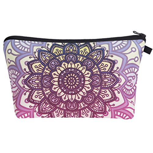 PREMYO Kosmetiktasche Klein für Handtasche - Schminktasche Damen Make Up Tasche - Federmappe Mädchen Etui Mandala von PREMYO