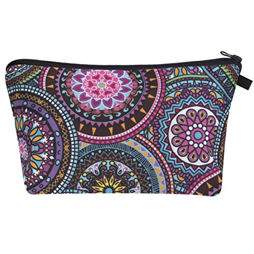 PREMYO Kosmetiktasche Klein für Handtasche - Schminktasche Damen Make Up Tasche - Federmappe Mädchen Etui Mandala von PREMYO