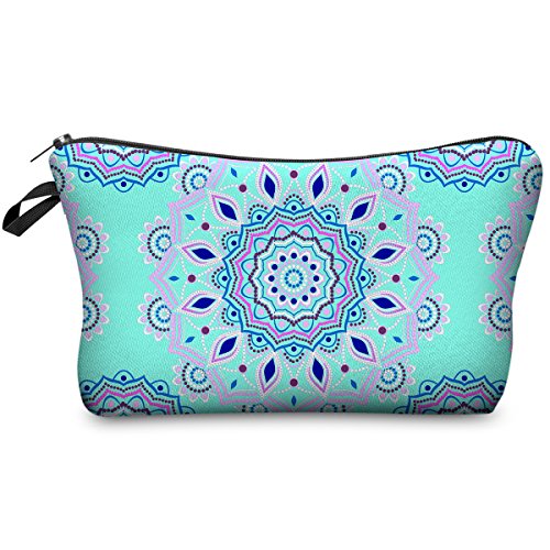 PREMYO Kosmetiktasche Klein für Handtasche - Schminktasche Damen Make Up Tasche - Federmappe Mädchen Etui Mandala von PREMYO