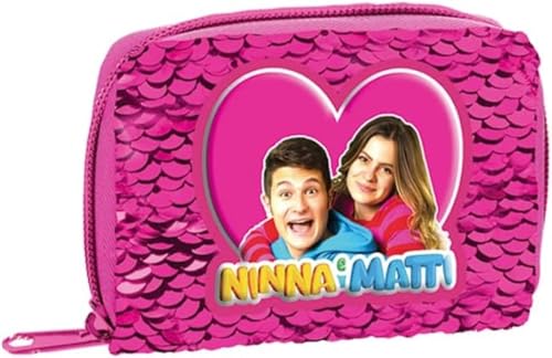 NINNA e MATTI Geldbörse mit Pailette-Bezug - Maße in cm: 11 x 2 x 8, mehrfarbig, standard, Klassisch von PRESTIGE & DELUXE