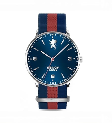 PRESTIGE & DELUXE Lowell Tidy Genoa Armbanduhr Armband hellblau weiß - Zifferblatt 39 mm weiß in Box + Fußball Schlüsselanhänger von PRESTIGE & DELUXE