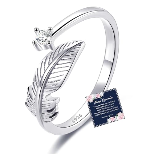 Sterling Silber Daumen Ringe Für Damen S925 Silber Ringe Liebe Kont Verlobungsring Minimalist Silber Ringe 925 Frauen Verstellbar Fingerring Ring Für Mädchen Federring von PRETOLE