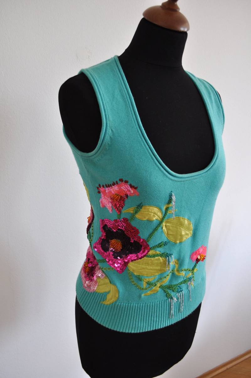 Göttlichen Bestickt Gestrickt Und Pailletten Weste Pullover Göttlichen Bestickt Gestrickt Und Pailletten Weste Pullover von PRETTYOLDSHT