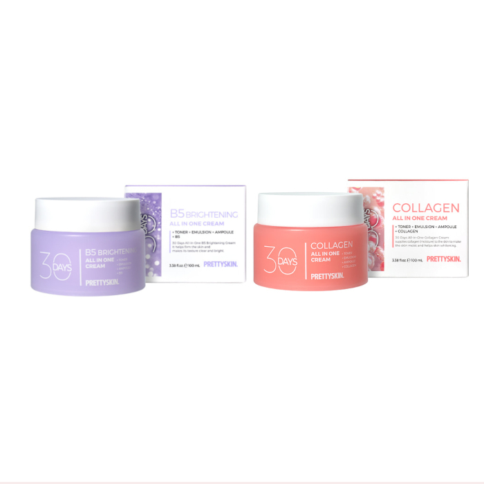 PRETTYSKIN - 30 Days All In One B5 Brightening Cream - 100ml (1ea) + Collagen Cream - 100ml (1ea) Set von PRETTYSKIN