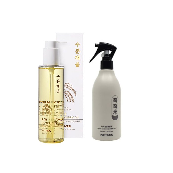 PRETTYSKIN - Chok Chok Rice Peeling - 300ml (1ea) + Rice Cleansing Oil - 200ml (1ea) Set von PRETTYSKIN