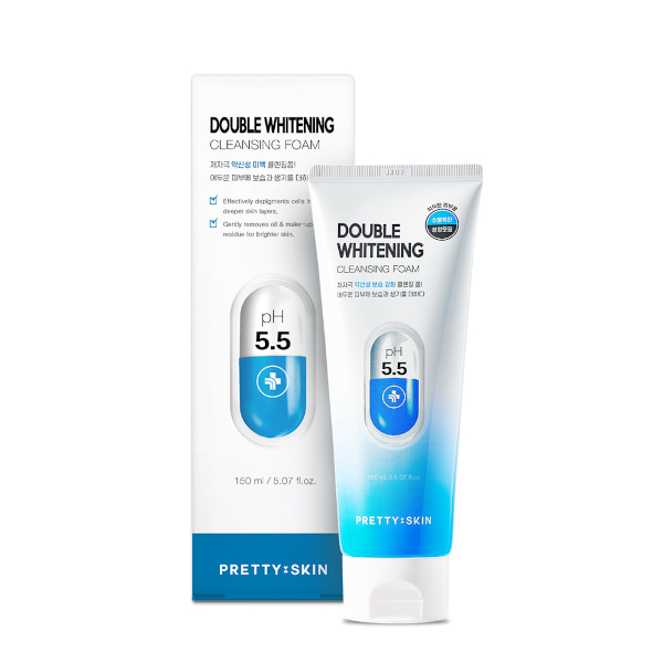 PRETTYSKIN - Double Whitening Cleansing Foam - 150ml von PRETTYSKIN