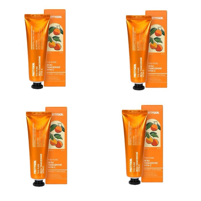 PRETTYSKIN - The Pure Jeju Tangerine Vita C Waterfull Hand Cream - 50ml (4ea) Set von PRETTYSKIN