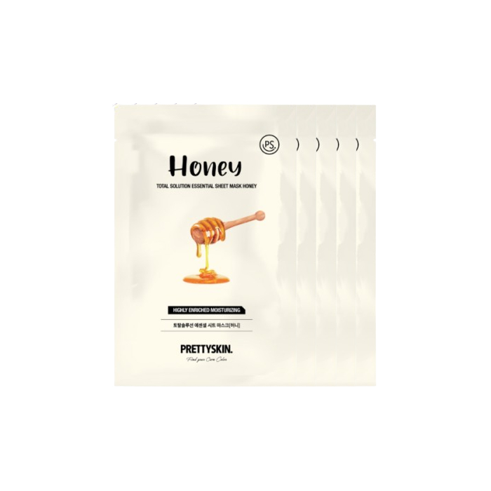 PRETTYSKIN - Total Solution Essential Sheet Mask - 1pc - Honey (5ea) Set von PRETTYSKIN