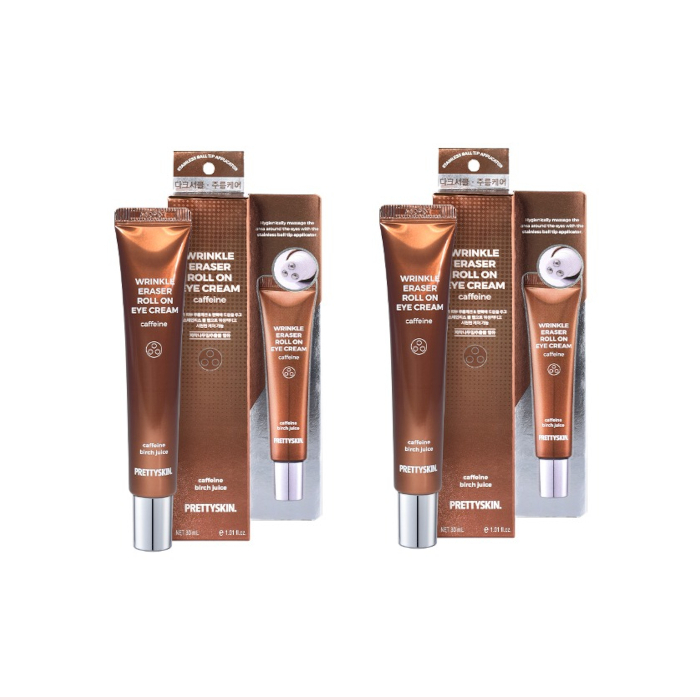 PRETTYSKIN - Wrinkle Eraser Roll On Eye Cream - Caffeine - 30ml (2ea) Set von PRETTYSKIN