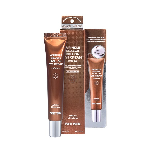 PRETTYSKIN - Wrinkle Eraser Roll On Eye Cream - Caffeine - 30ml von PRETTYSKIN