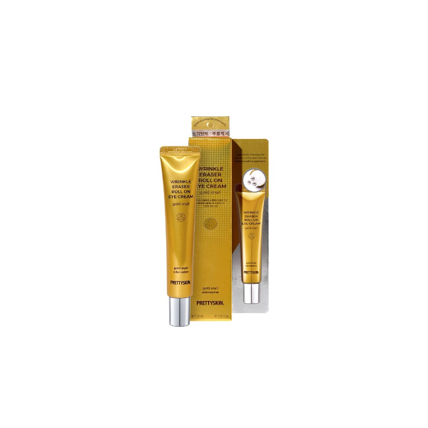 PRETTYSKIN - Wrinkle Eraser Roll On Eye Cream Gold Snail - 30ml von PRETTYSKIN