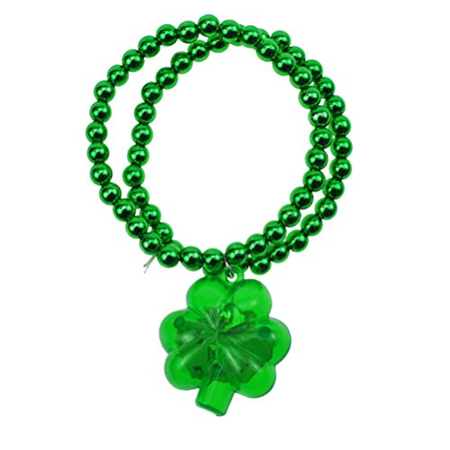 Klee Kleeblatt Armband Glow in The Dark Armband Vierblättriges Armband St. Patricks Day Armband Klee Schmuck St. Patricks Day Partyzubehör Leuchtendes Armband Perlen Schmücken von PRETYZOOM