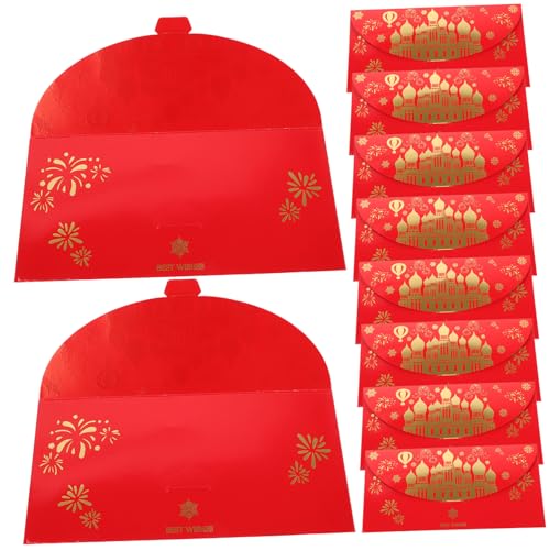 PRETYZOOM Vielseitige Geldumschläge Für Die Weihnachtsfeier 10 Rote Umschläge Im Grußkartenstil Für Einladungsumschläge von PRETYZOOM