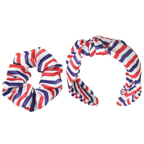 PRETYZOOM 1 Set Haargummis Mit Amerikanischer Flagge Knoten-Stirnband Damen-Haarband Haar-Accessoires Für Teenager-Mädchen von PRETYZOOM