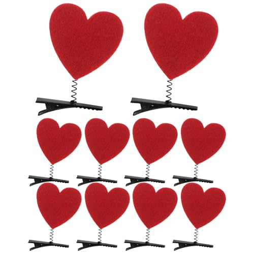 PRETYZOOM 10 Stück Herz-Haarspangen Valentinstag-Haar-Accessoires Herzförmige Haarnadeln Für Mädchen Und Frauen von PRETYZOOM