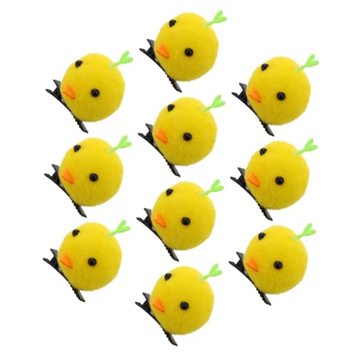 PRETYZOOM 10stücke Plüsch-kükenspangen Junge Mädchen-haarclips Mit Druckknöpfen Haarspangen Für Mädchen Und Junge Schöne Frühlings-haaraccessoires von PRETYZOOM