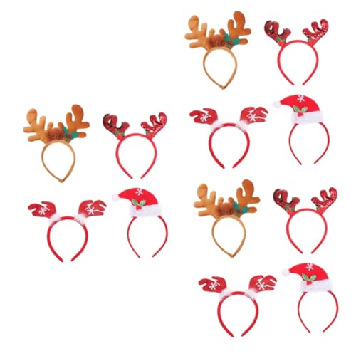 PRETYZOOM 12 Stk Weihnachtsstirnband Haarschmuck Geschenk Weihnachtsdeko Tuch Stoff Hirsch Damen von PRETYZOOM