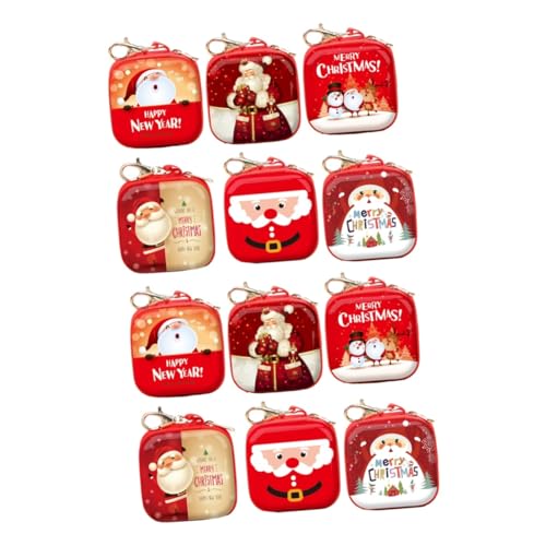 PRETYZOOM 12 STK Weihnachtsbaumschmuck Mini-weihnachtsgeschenktüte Geldbeutel Aus Eisen Mini-geldbörse Karten Münzbeutel Weihnachtsrucksack Hängende Geldbörse Geschenktasche Kind Münze von PRETYZOOM