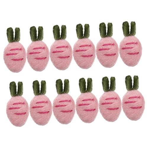 PRETYZOOM 12stücke Filz Karotten Ornamente Bastelzubehör Für Kopfschmuck Brosche Spielzeug Diy Handwerk Machen von PRETYZOOM