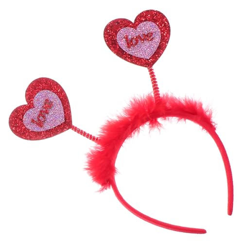 PRETYZOOM 1Stk valentinstag stirnband Pailletten Stirnband Valentinstag Tiara faschingshaarreife faschings haarreif haarschmuck stylische stirnbänder für damen karneval kopf von PRETYZOOM