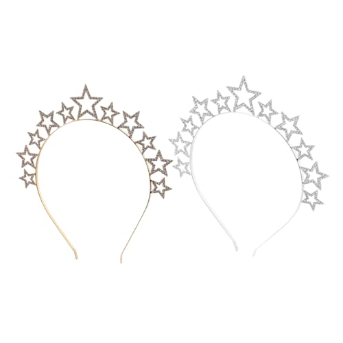 PRETYZOOM 2 Stücke Stern Strass Haarbänder Frauen Mädchen Stirnband Braut Party Zubehör Für Hochzeit Kopfschmuck von PRETYZOOM
